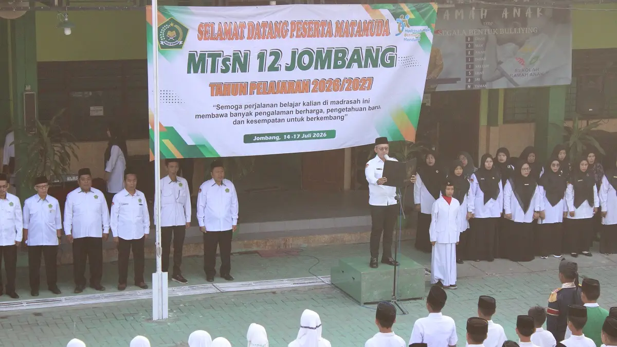 Sebanyak 184 murid baru MTsN 12 Jombang resmi menjalani Masa Ta’aruf Murid Madrasah (MATAMUDA) Tahun Pelajaran 2026/2027