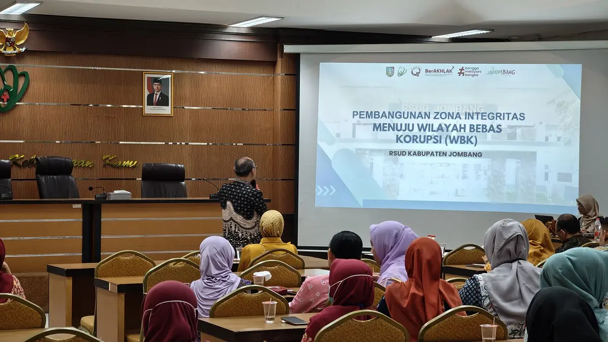 SOSIALISASI: Kegiatan sosialisasi pembangunan Zona Integritas RSUD Jombang.
