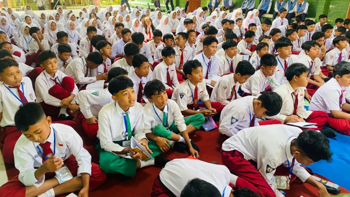 TERTIB: Kegiatan MPLS di SMPN 1 Wonosalam, (16/7). Tahun ini SMPN 1 Wonosalam menyisakan 12 kursi kosong. 