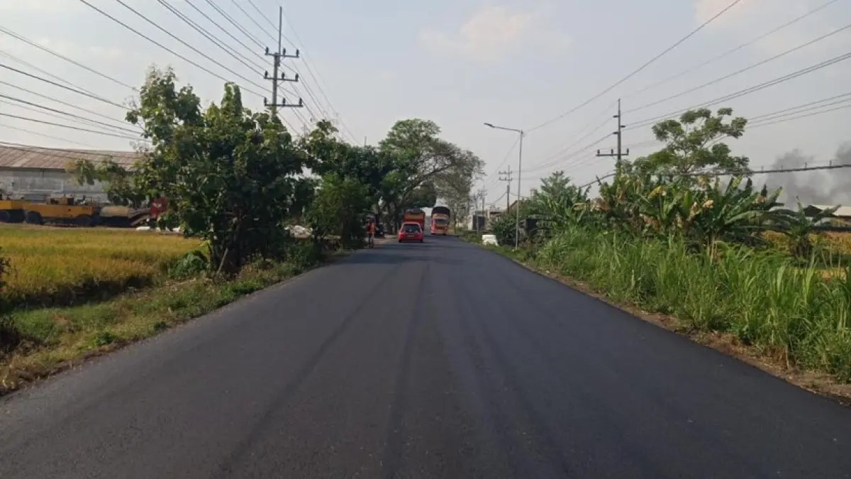 RAMPUNG: Proyek jalan ruas Mojoagung-Mojoduwur tuntas dikerjakan, (28/7).