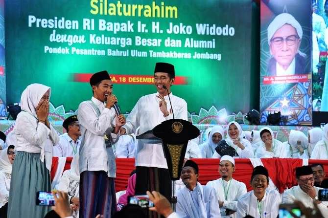 Di PP Tambakberas, Jokowi Sampaikan Perkembangan RUU Pesantren