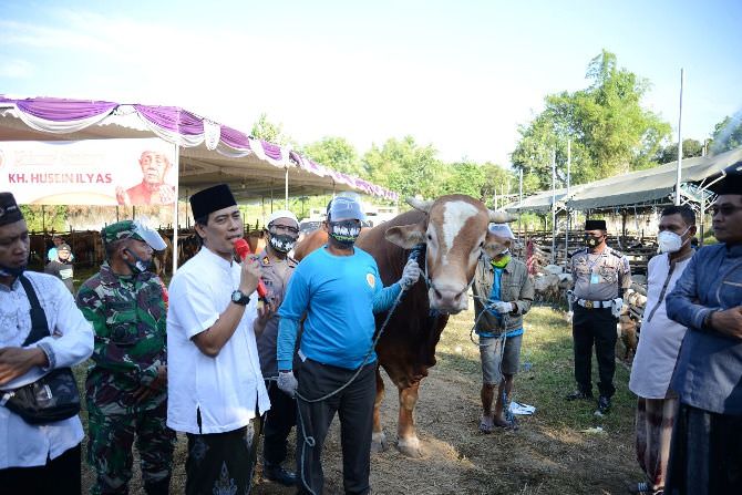 Pengacara Kondang Achmad Rifai Kurban 110 Sapi dan 1.100 Kambing