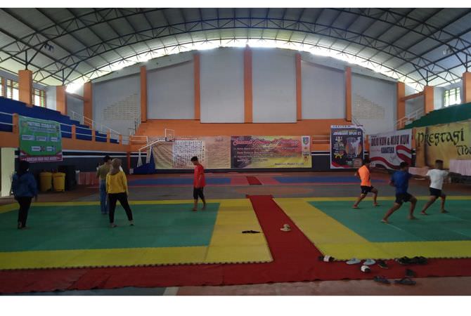 GOR Merdeka Jombang diusulkan ke KONI Jatim sebagai salah satu venue porprov 2023 untuk cabor bola voli.