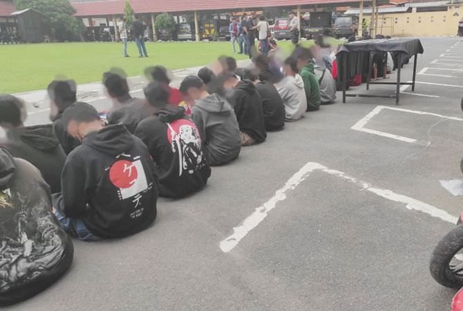 Konvoi dan Keroyok Pemuda, 48 Pesilat Dibekuk Polisi