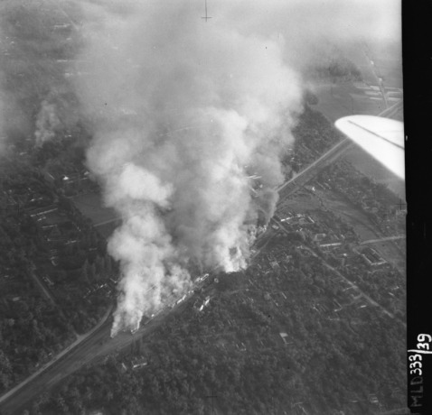 Kondisi saat Stasiun Jombang dibumihanguskan pejuang sekitar Desember 1948 lalu.