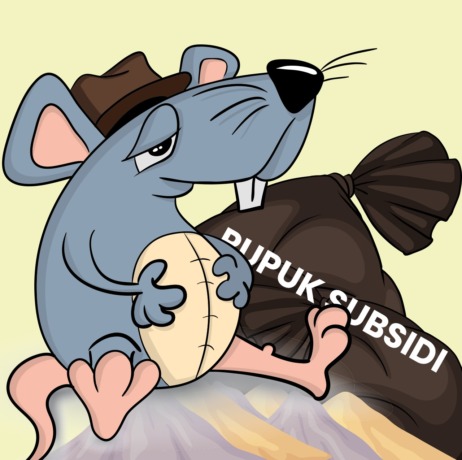 Ilustrasi korupsi pupuk bersubsidi.