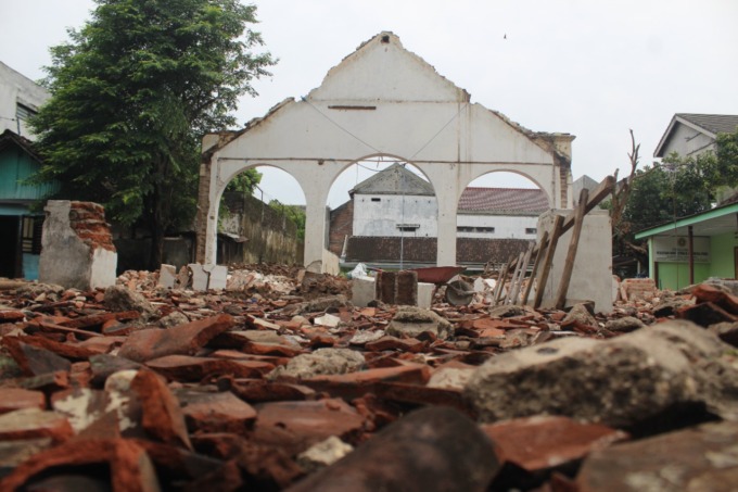 Gedung eks Kawedanan Jombang yang kini dirobohkan