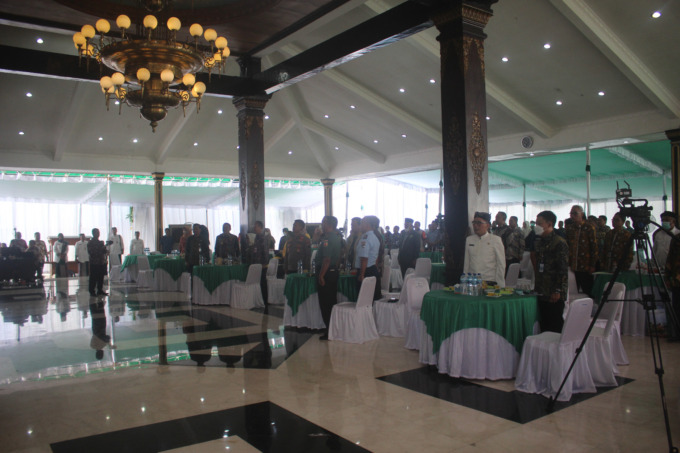 Suasana kegiatan Musrenbangkab untuk pembahasan RKPD tahun 2023 di Pendopo Kabupaten (9/3)