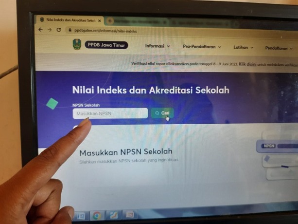 halaman pendaftaran PPDB untuk SMA/SMK