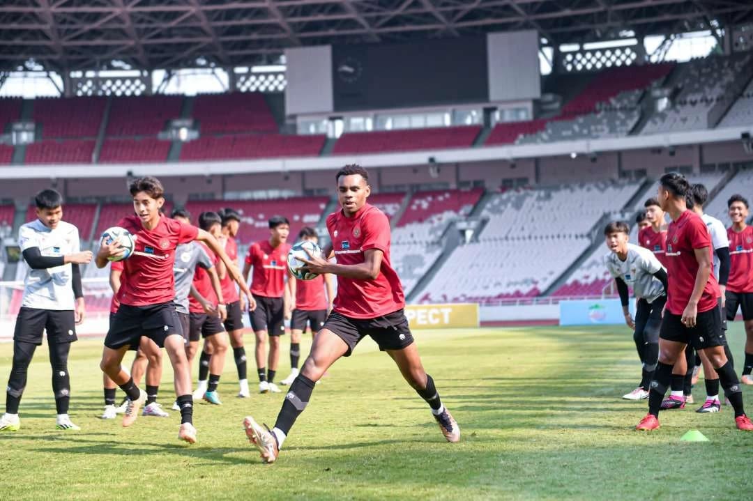 Dokumentasi-Para pemain Timnas U-17 saat melaksanakan latihan