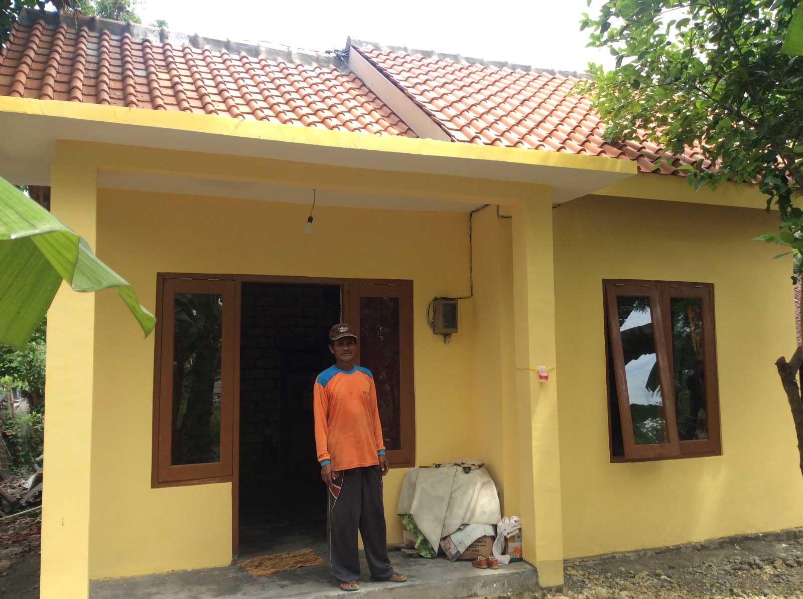 Salah satu rumah tidak layak huni di Kecamatan Plumpang setelah mendapat bantuan renovasi RTLH dari Pemkab Tuban.