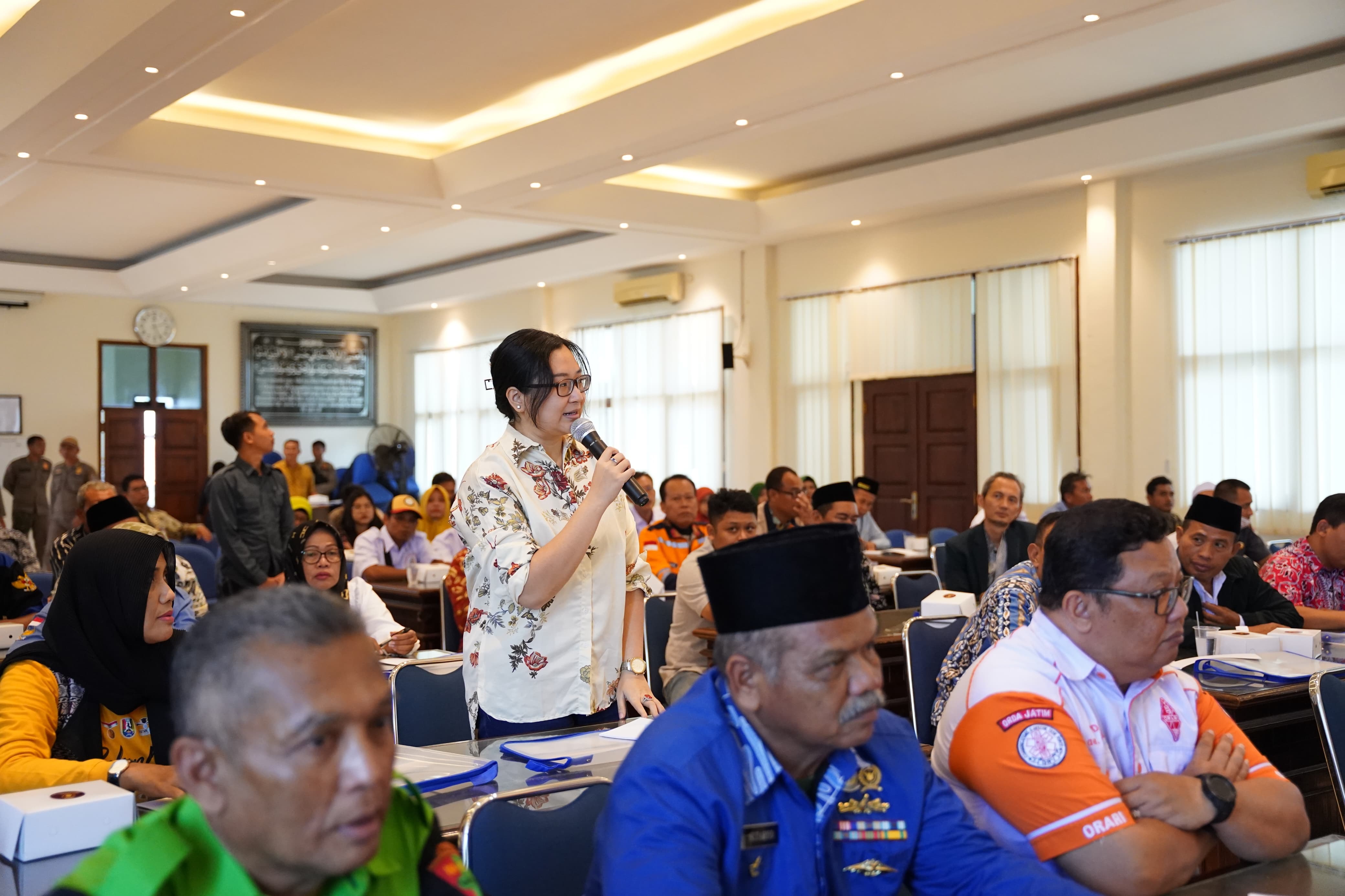 BERPERAN AKTIF: Perwakilan salah satu ormas saat hadir menyampaikan saran dan masukan, sekaligus mengapresiasi acara tersebut.