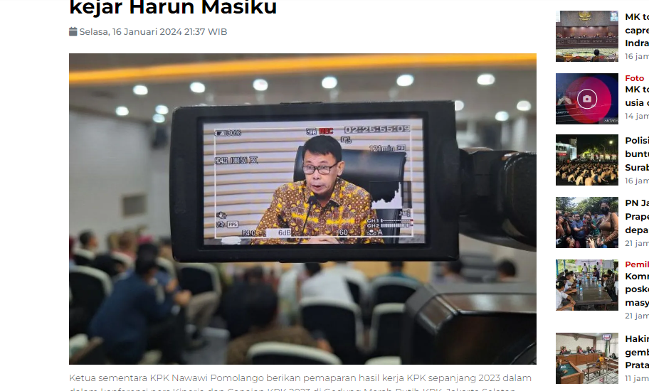 Ketua sementara KPK Nawawi Pomolango