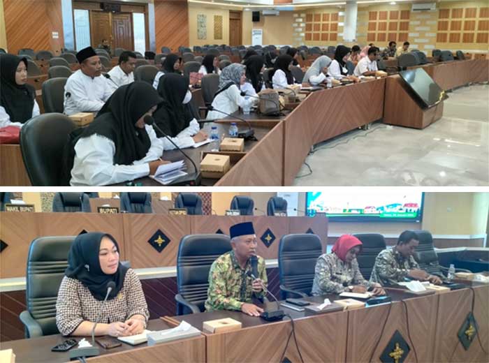 MINTA LANGSUNG DIANGKAT: Para guru yang lolos passing grade seleksi PPPK 2023 kembali mendatangi gedung DPDR Tuban untuk mengadukan nasibnya, Kamis (25/1).