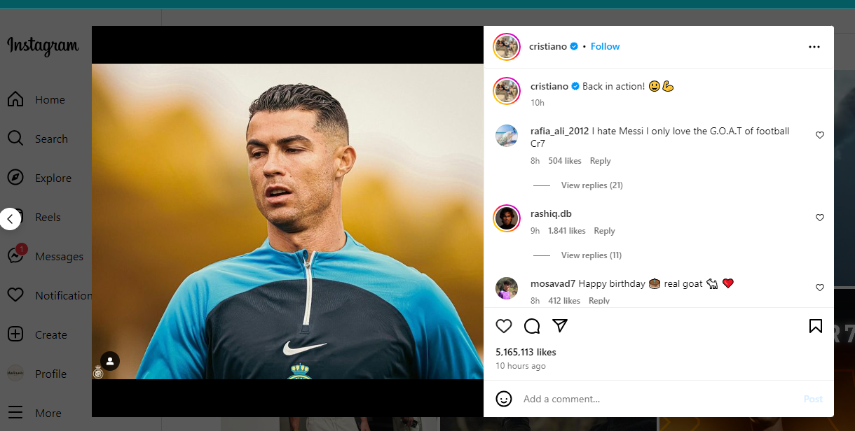 Pesepak bola dunia, Cristiano Ronaldo