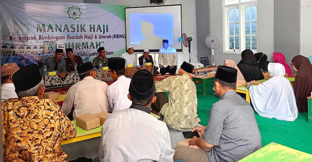 Calon jemaah haji Tuban saat mengikuti manasik beberapa waktu lalu.
