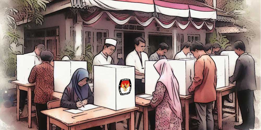 Ilustrasi tempat pemungutan suara