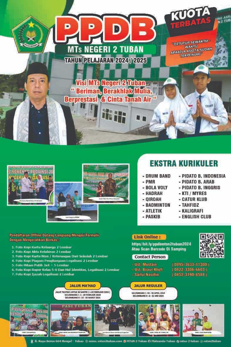 PPDB MTs Negeri 2 Tuban