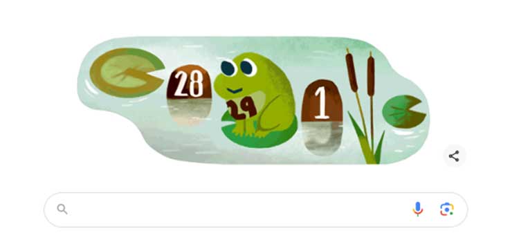 Tampilan Google Doodle hari ini 29 Februari 2024