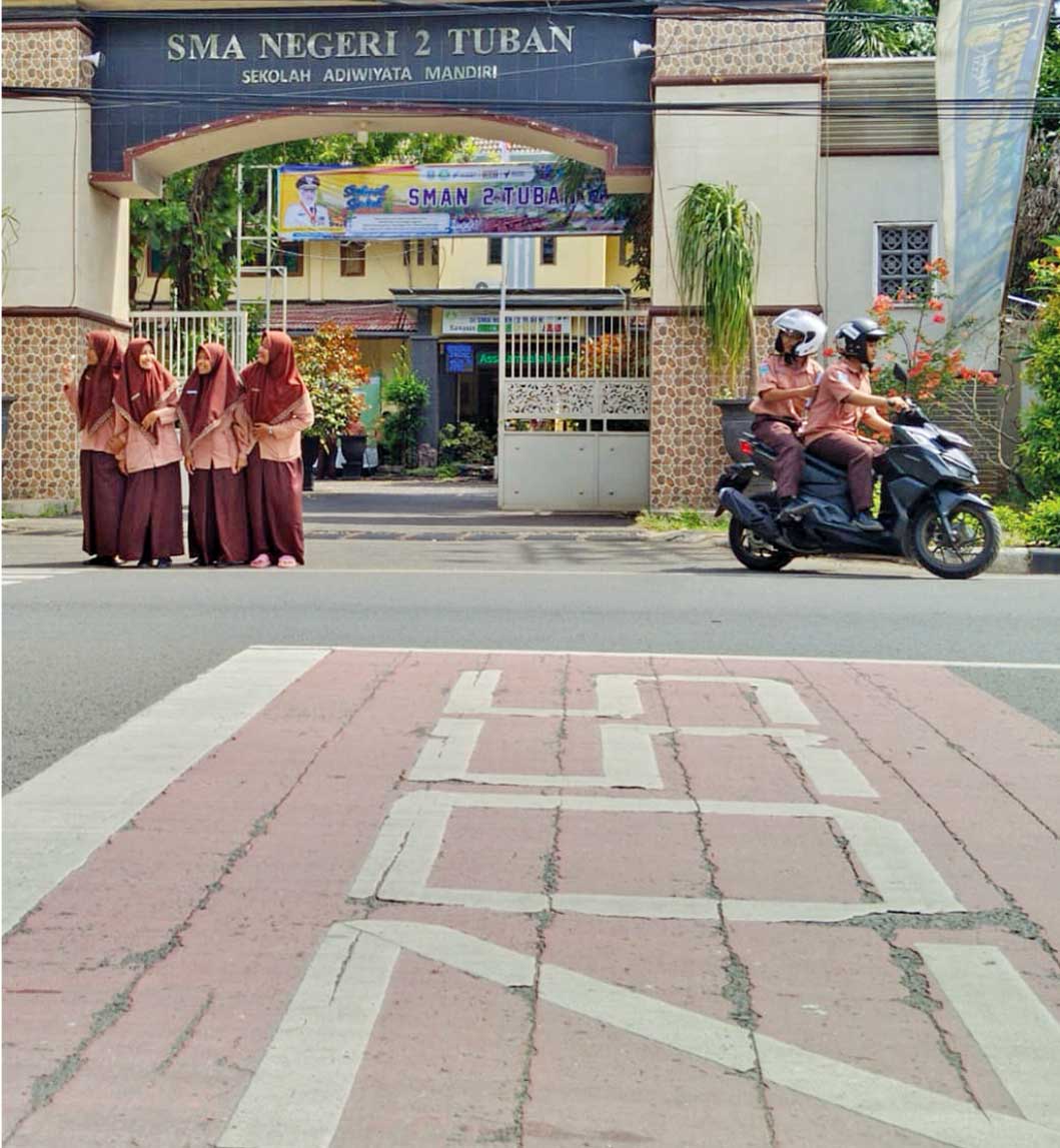 KESELAMATAN: Salah satu titik Zoss di SMAN 2 Tuban.