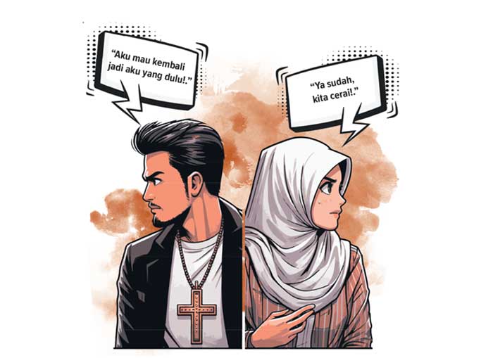 Ilustrasi istri minta cerai.