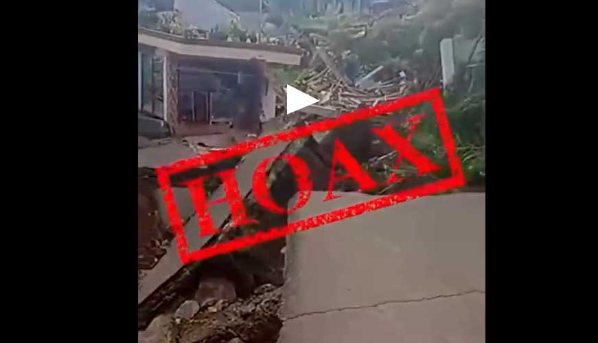 [Hoaks] Video gempa bumi yang beredar.