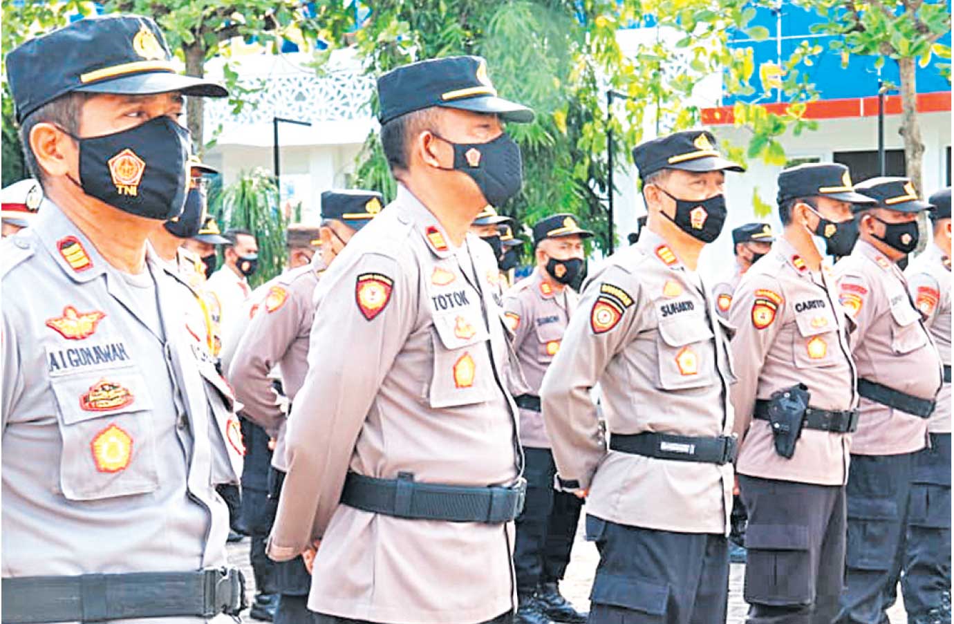 APEL: Anggota Polri, salah satu instansi vertikal yang sudah mendapatkan tunjangan hari raya (THR).