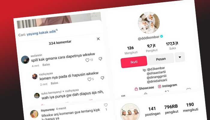 Selebgram TikTok kembar tiga @dddkembar dengan jumlah pengikut 9,7 juta tengah diperbincangkan warga X karena terdaftar sebagai penerima bantuan KIP-K.