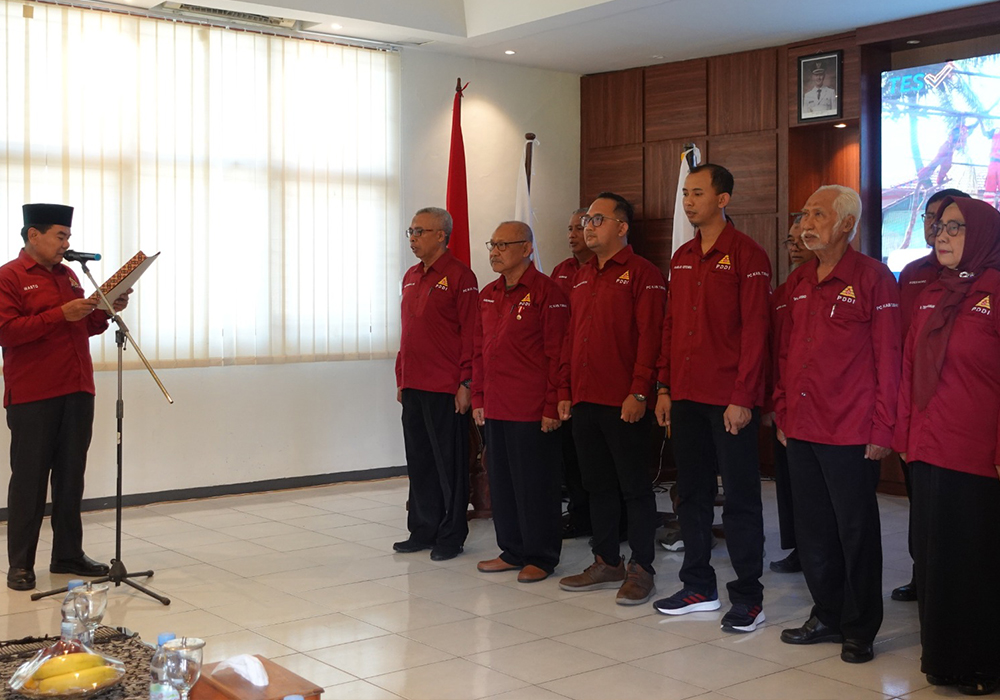 SELAMAT: Prosesi pelantikan pengurus PDDI Tuban periode 2024-2029, Rabu (8/5) lalu.