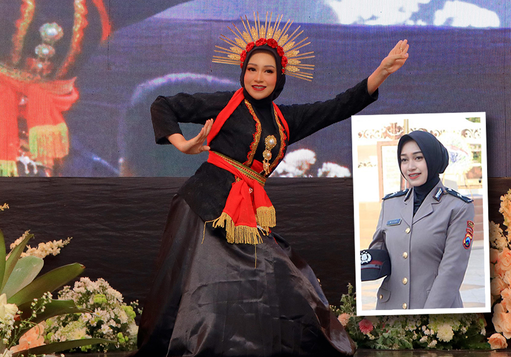 HOBI YANG MASIH DIJALANKAN: Nita, polwan yang juga aktif menjadi penari di sejumlah event.