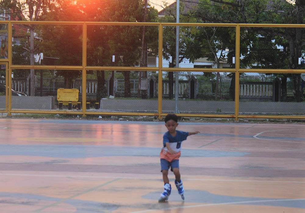 DINILAI SIAP: Salah satu fasilitas lapangan di GOR Rangga Jaya Anoraga yang bakal digunakan untuk Porkab Tuban 2024.