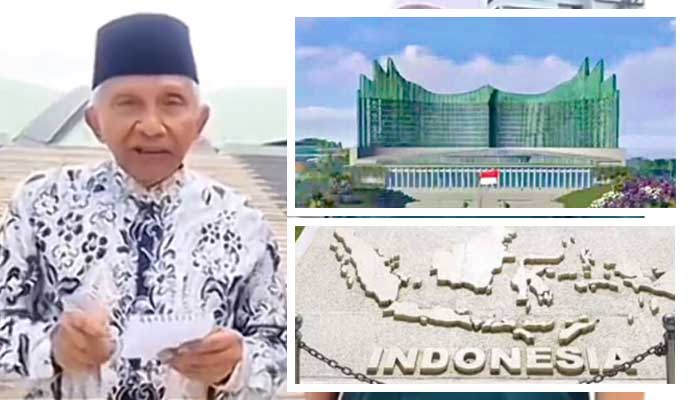 Ketua MPR RI 1999-2004, Amien Rais membuat kritik terhadap pembangunan IKN.