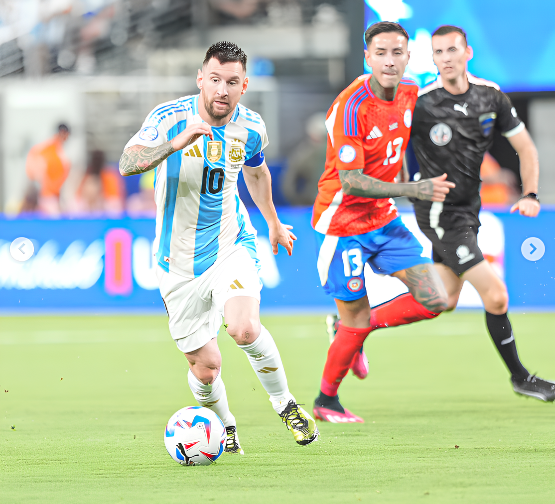 Lionel Messi pemain Argentina pada laga Copa America, Rabu (26/6)