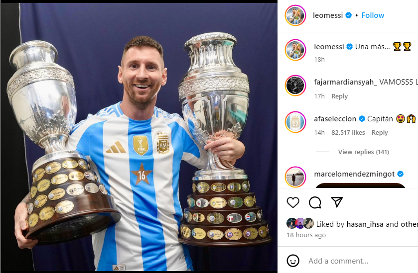 Lionel Messi cetak sejarah sebagai pesepakbola dengan Trofi Terbanyak