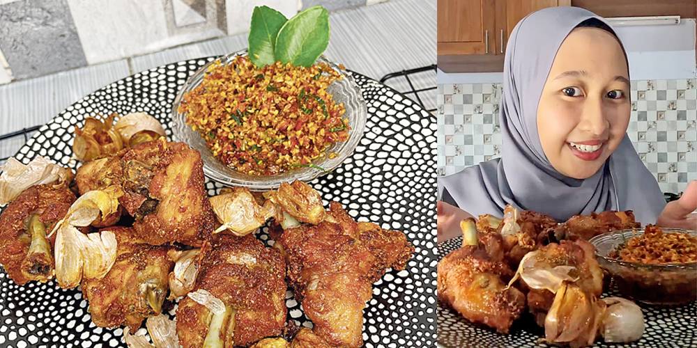 MEMASAK: Ayam goreng bawang putih dengan rasa yang gurih dan renyah.ANNISA DWI KUSUMA HANY/RADAR TUBAN