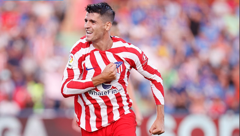 Alvaro Morata saat masih berseragam Atletico Madrid.