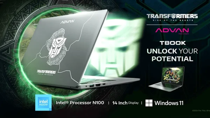 Laptop nuansa Transformer yang dirilis Advan dengan harga terjangkau.