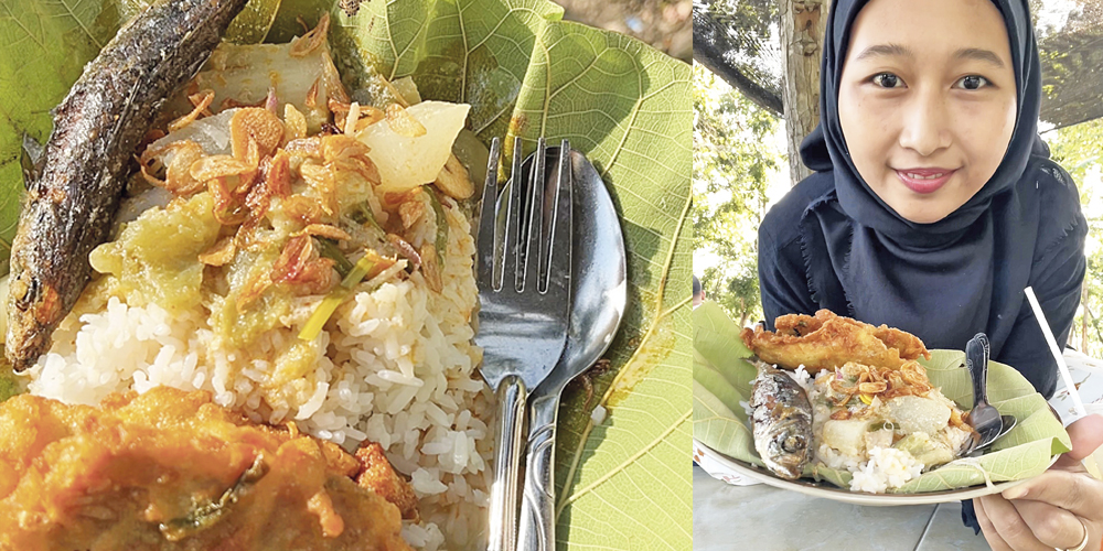Sego lodeh tempe loro (Godeh Pero), makanan tradisional yang diserbu oleh banyak orang.