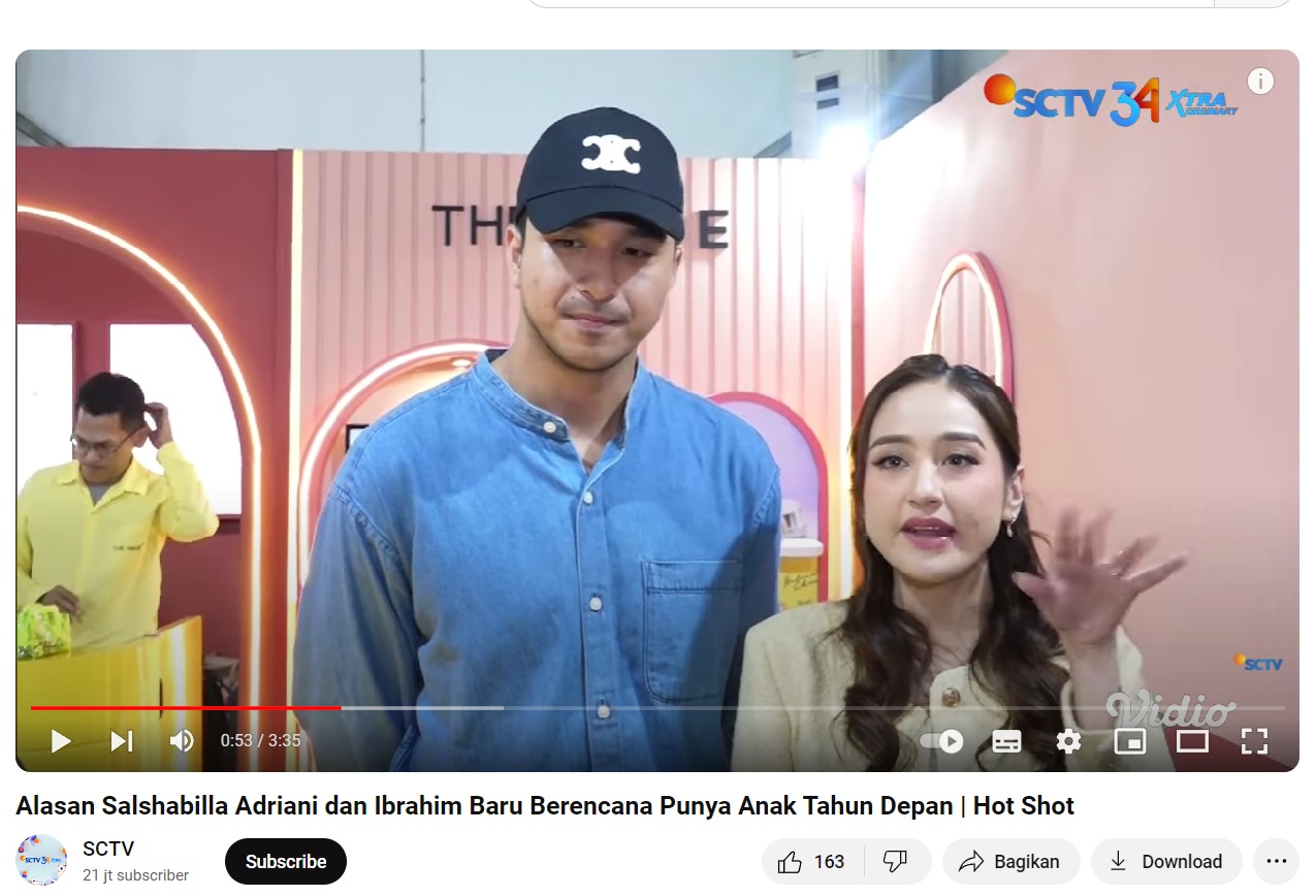 Aktris muda Salshabilla Adriani baru-baru ini mengungkapkan kabar tentang rencananya untuk memiliki anak bersama Ibrahim, sang suami.