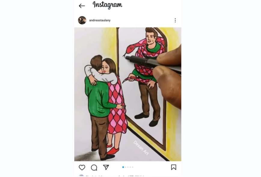 Unggahan Instagram Andre Taulany yang diduga warganet sedang menggambarkan kondisi rumah tangganya.