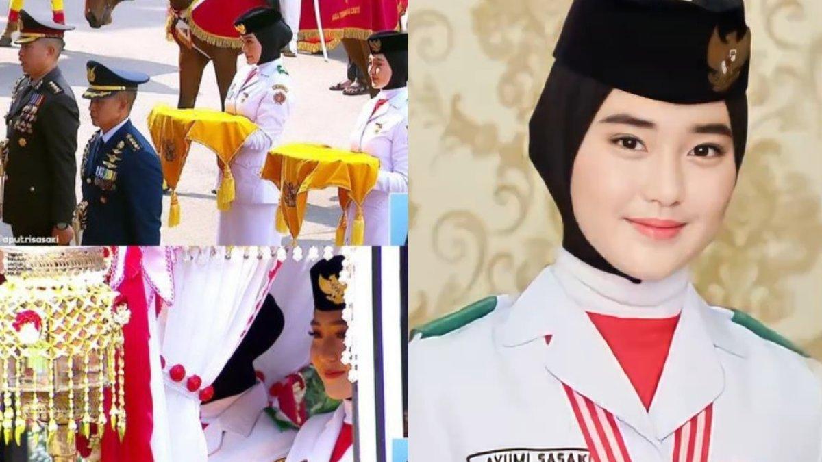 Sosok Ayumi Sasaki, pembawa baki Paskibraka HUT RI ke-77 tahun 2022 asal Banyuwangi.