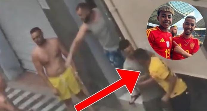 Rekaman video ayah Lamine Yamal, pesepakbola Barcelona yang ditusuk orang tak dikenal.