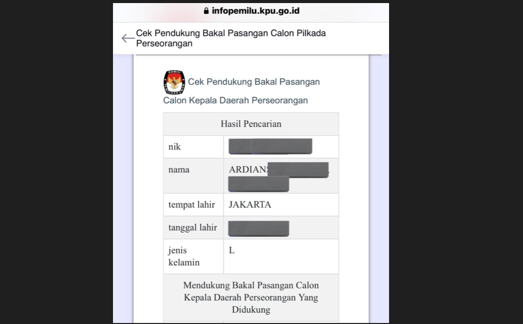 Viral protes warga Jakarta yang KTP-nya dijadikan data pendukung bakal pasangan calon Pilgub 2024 jalur independen tanpa izin.