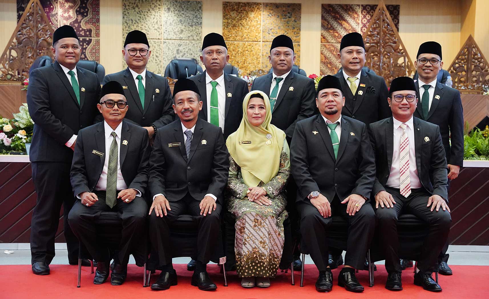 Sebanyak 11 anggota Fraksi PKB foto bersama usai pelantikan sebagai anggota DPRD Tuban periode 2024-2029.