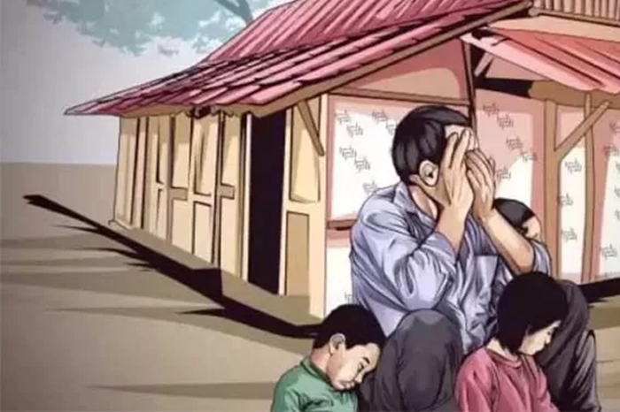 Ilustrasi warga miskin.
