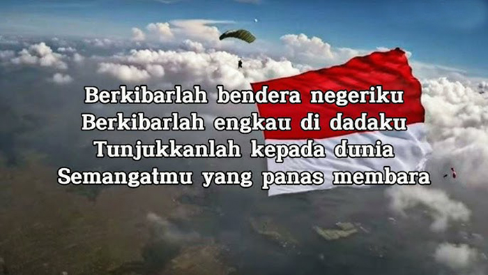Lagu Berkibarlah Bendera Negeriku.