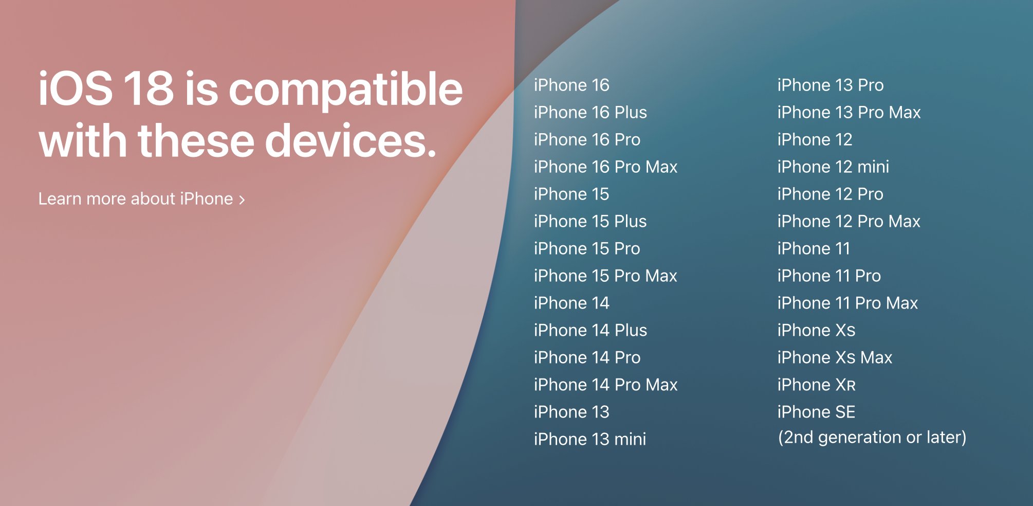 Daftar perangkat iPhone yang mendukung untuk update iOS 18.