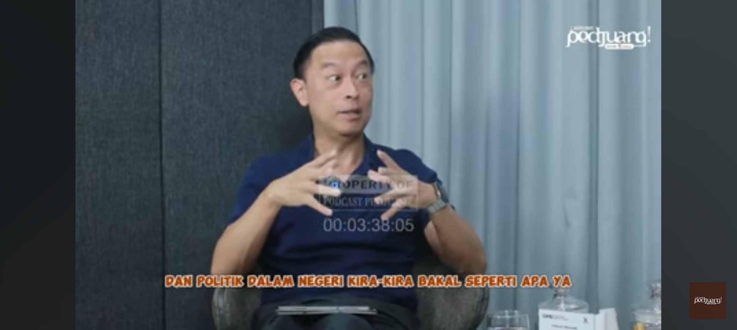 Tom Lembong yang dihadirkan dalam Podcast Pedjuang.