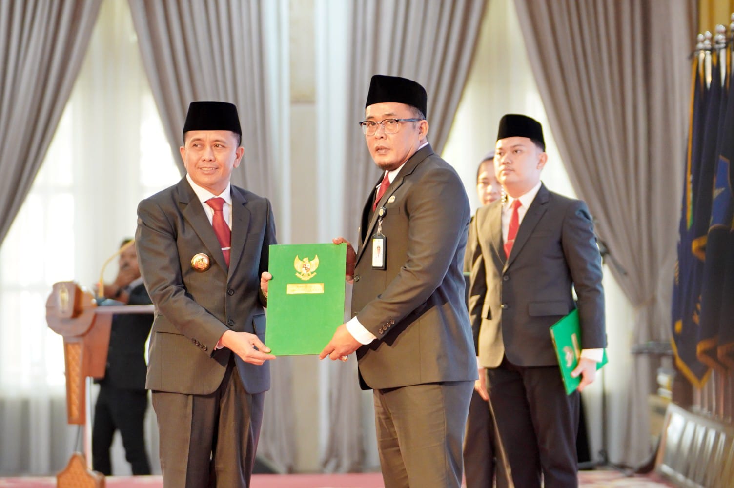 Pelantikan Pjs Sumatera Utara menggantikan Bobby Nasution yang cuti pilkada.