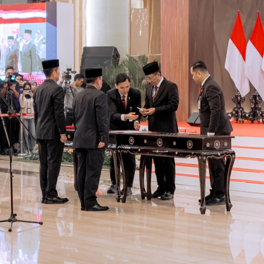 Serah terima jabatan Irjen Pol Nico Afinta menjadi Sekretaris Jenderal Kemenkumham.